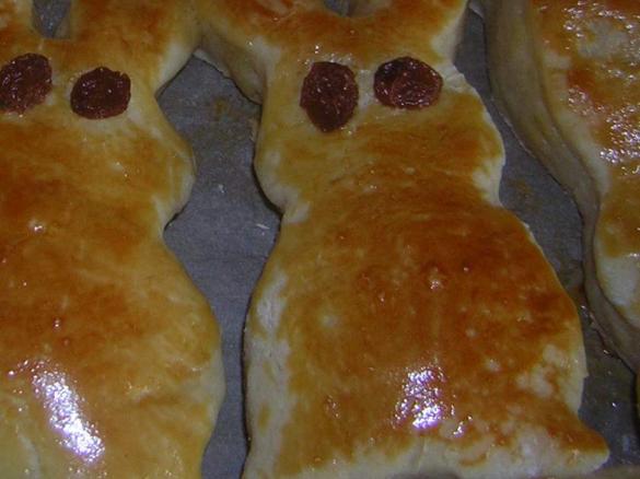 Hasen aus Hefeteig