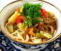 Kirgisische Nudelsuppe, herzhaft (Lagman)