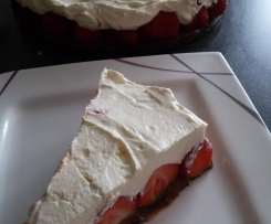 Nutellakuchen mit Erdbeeren ohne backen