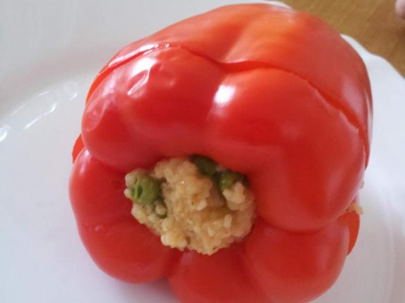 Gefüllte Paprika mit Hirse (Vegetarische gefüllte Paprika)