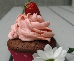Erdbeer-Schoko-Cupcakes