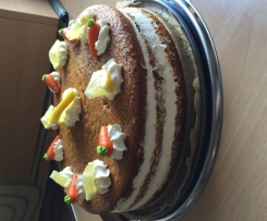 Möhrenkuchen mit Zitronencreme - Rüblikuchen