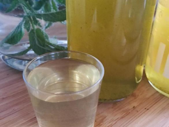 erfrischend leichter Minze-Sirup