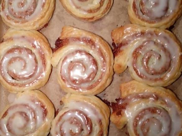 Mandelschnecken, Nussschnecken mit Guss