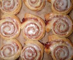 Mandelschnecken, Nussschnecken mit Guss