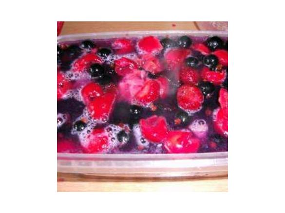 Obst oder Frucht Sülze