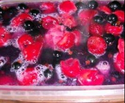 Obst oder Frucht Sülze