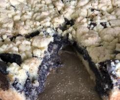 Mohnkuchen mit Streusel vegan
