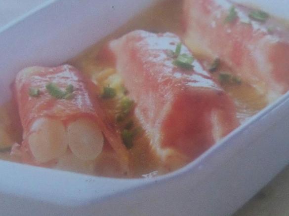 Spargel-Schinken-Gratin/ Schwarzwurzel-Schinken-Gratin