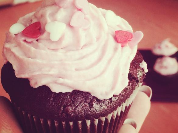 Schoko-küsst-Himbeer Cupcakes