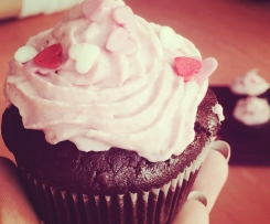 Schoko-küsst-Himbeer Cupcakes