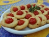 Parmesan Sandgebäck mit Kirschtomaten (zum Aperitif)