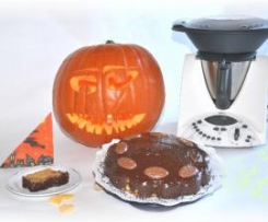 Kürbiskuchen für Halloweenparty
