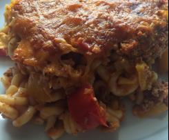 Nudelauflauf mit Paprika