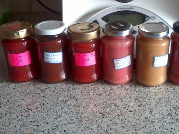 Birne Bananen Marmelade mit Marzipan