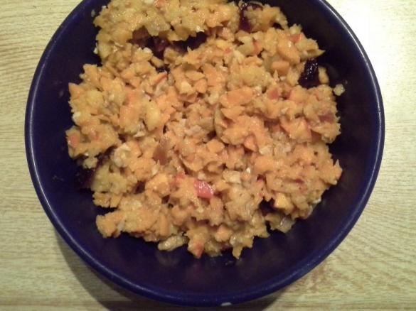 Variation von Apfel-Kürbis-Salat