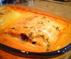 Lachs-Sahne-Gratin