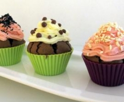 Variation von Schokocupcakes (Schokomuffins)