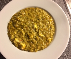 Spinat- Risotto mit Schafskäse