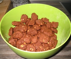 Erdnuss Kakao Cookies einfach und knackig