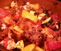 Paprika-Mandel Backofengemüse analog der Marinade für Grillpäckchen aus Finessen 03/2013