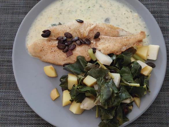 Kartoffel - Kohlrabi - Auflauf mit Fisch