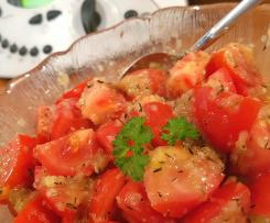 Tomatensalat mit warmen dressing