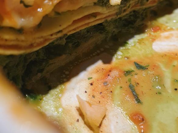 Variation Lachs-Spinat-Lasagne