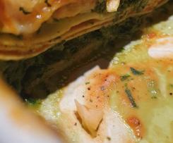 Variation Lachs-Spinat-Lasagne