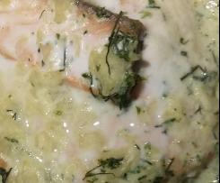 Lachs-Sahne-Gratin