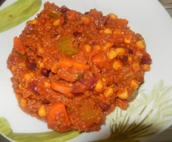 Chilli Con Carne mit Möhren und Sellerie