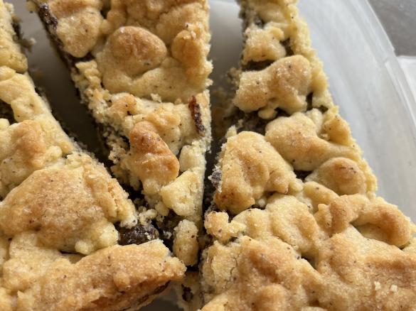 Mohn Pudding Streuselkuchen vegan