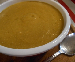 Auberginen-Mais-Cremesuppe