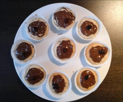 Muffins mit Creme Fraîche - Mandeln - Äpfel
