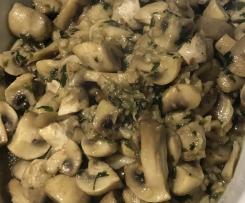 Champignons in Knoblauch