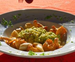 Pilz-Risotto mit Petersilienpesto