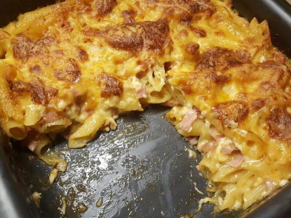 Nudel-Schinken-Gratin XL-Version