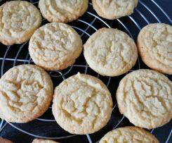 Vanillepudding-Kekse mit weißer Schokolade (Custard and white chocolate cookies)