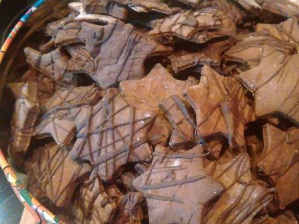 Variation von Mandel-Taler -> Schokosterne