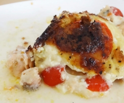 Lachs-Mozzarella-Quiche, italienische Art