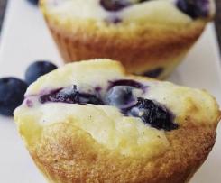 Blaubeermuffins mit Vanilleguss