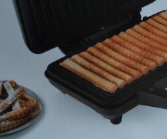 Herzhafte Dinkel Waffelpommes mit Käse