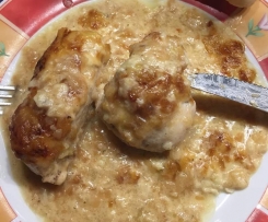 Zwiebel-Sahne-Hähnchen