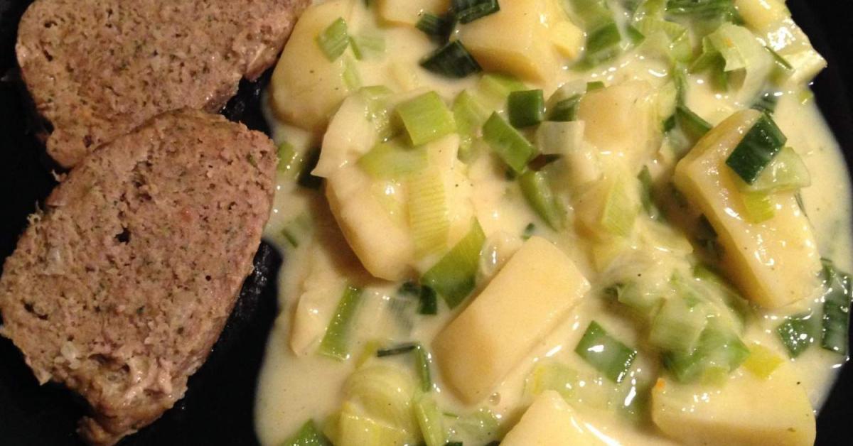 Hackbraten mit Porree-Kartoffeln von Sweetjane07. Ein Thermomix® Rezept ...