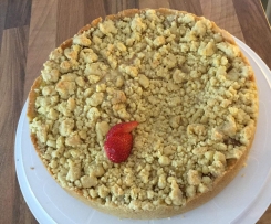Vanille Rhabarber Streuselkuchen