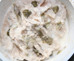 Variation von Thunfisch-Aufstrich (mit Ziegenfrischkäse)