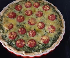 Grünkohl Quiche mit Cabanossi