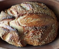 Weizenkruste mit Joghurt & Sesam (für 1,5 Liter Römertopf)