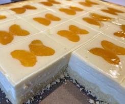 Schmetterling-Kuchen (Mandarinen-Käse-Kuchen)