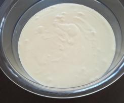 Weiße Mousse mit Himbeersauce